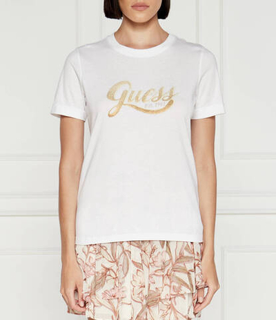 Футболка GLITTERY LOGO GUESS - белый(W4YI09 JA914)