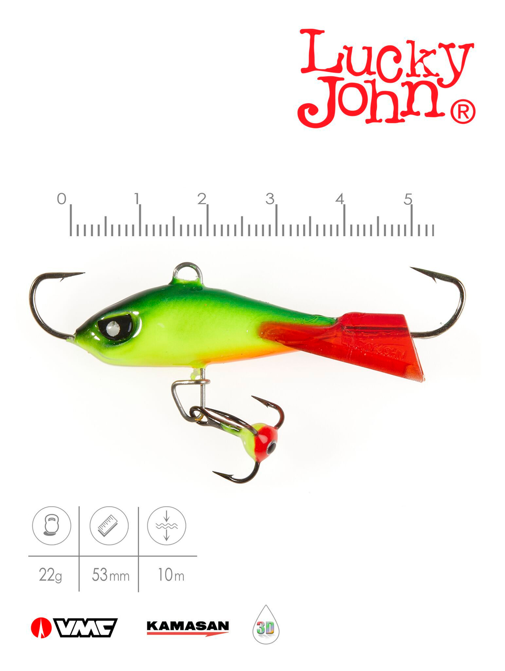 Балансир Lucky John BALTIC 5 с тр. 50мм/26RT блистер