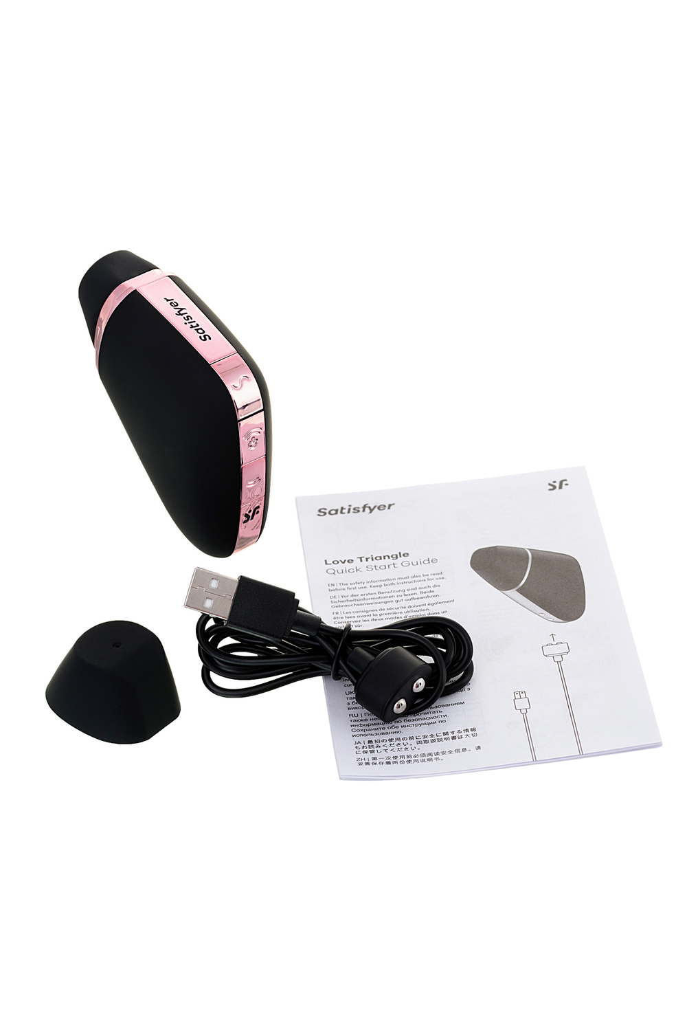 Вакуум-волновой бесконтактный стимулятор клитора Satisfyer Love Triangle черный