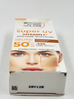 Крем-флюид Garnier Ambre Solaire  SPF 50+, защита от пигментации с витаминами С и Е, 40 мл (Франция)
