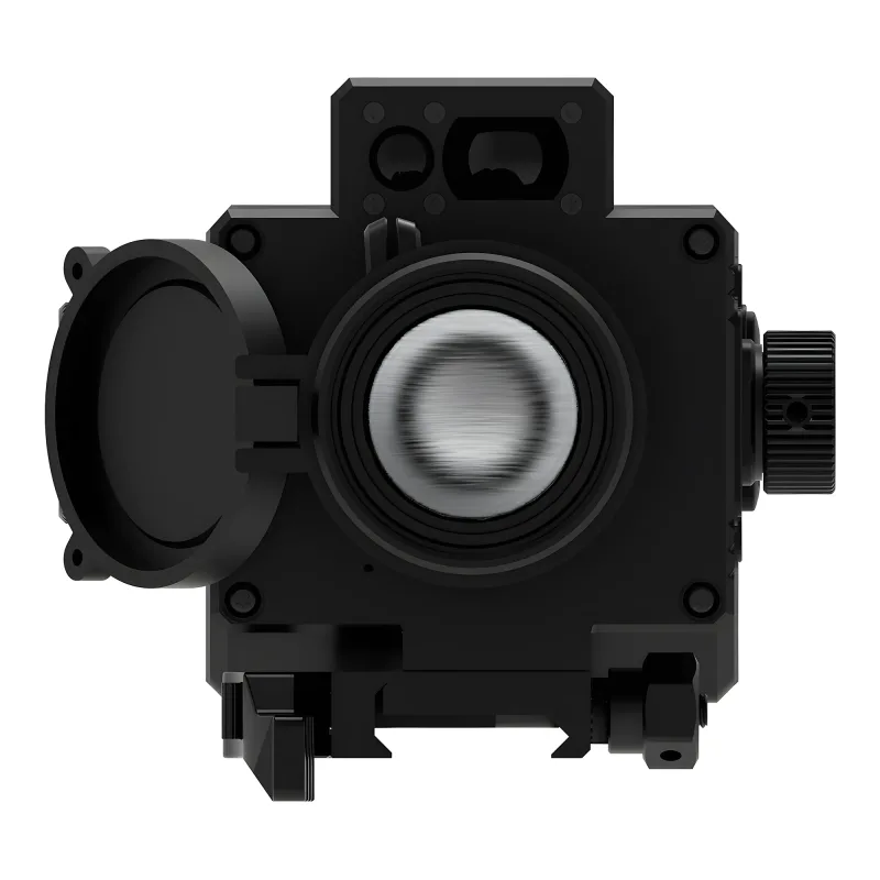 Коллиматор тепловизионный Gaut Nova TD 325L, x1-4, 384х288, D25мм дальномер - вид спереди с открытой крышкой