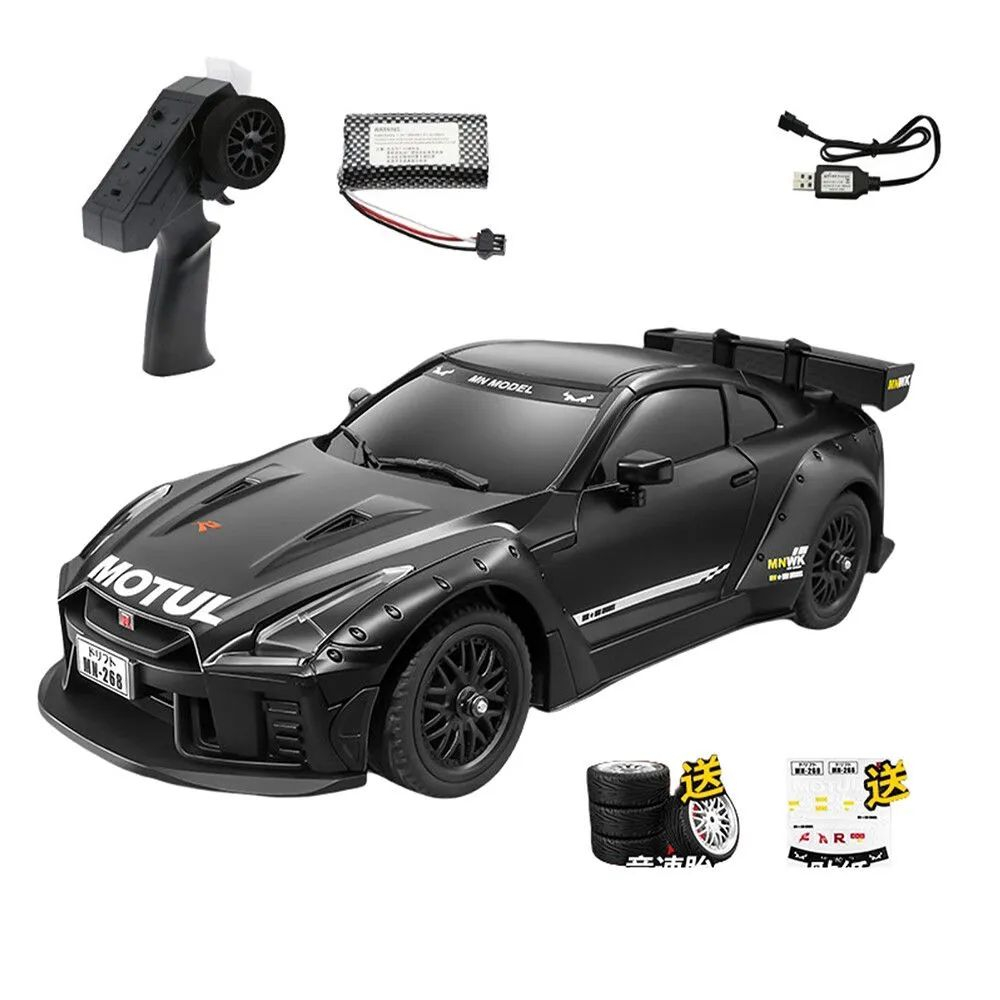 Радиоуправляемый дрифт-автомобиль MN268 Nissan GTR R35 1:16 серый
