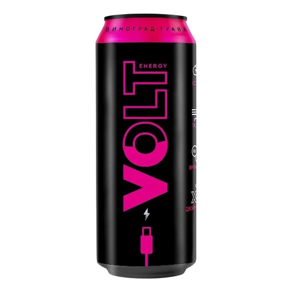 Напиток энергетический газир. "VOLT ENERGY" со вк."виноградом и гуава" 0,45*24шт