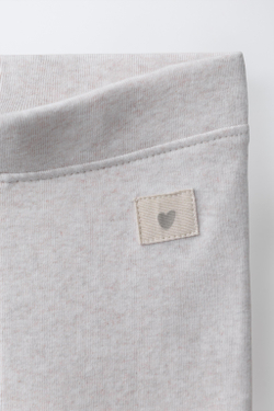 ZARA ЛЕГИНСЫ FLARE С НАШИВКОЙ, ПЕСОЧНЫЙ МЕЛАНЖ