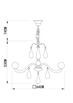 Люстра подвесная Arte Lamp Sigma A3229LM-6WH