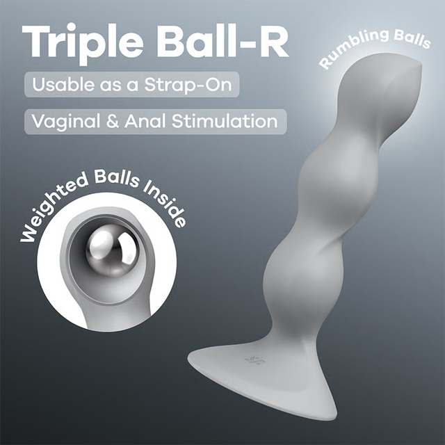 Вагинальные шарики Satisfyer Triple Ball-R, серый