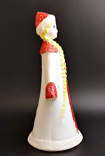 Фигура под ёлку "Снегурочка", пластик, роспись, СССР, 1970-1990 гг. 23 см, винтажная, СССР 1960-1980 гг