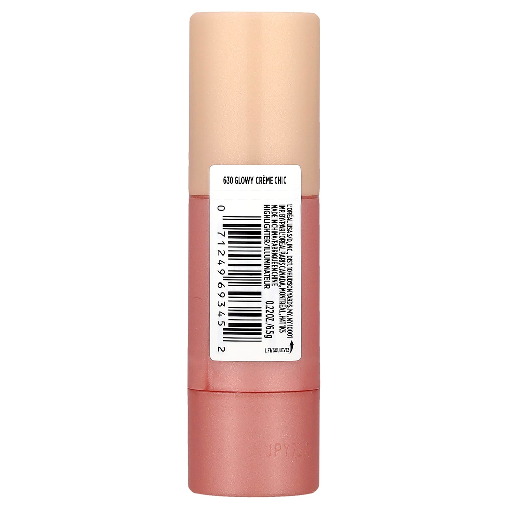 L'Oréal, Lumi, Le Glow, хайлайтер-стик, 630 Glowy Creme Chic, 6,5 г (0,22 унции)