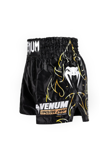 Шорты тайские Venum VTC Flames Black/Gold
