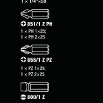 Набор насадок с держателем Mini-Check WERA 05056295001