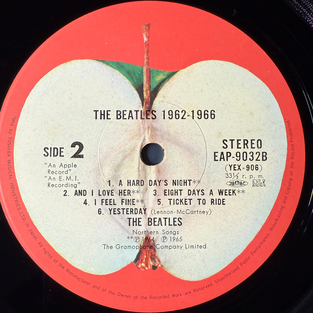 The Beatles - 1962-1966 2LP (Япония 1973г.)