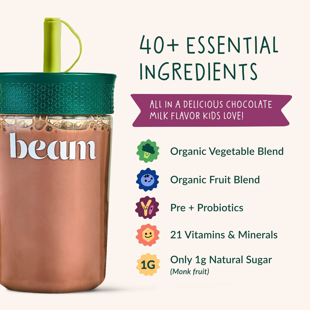 Beam, универсальный суперпорошок для детей, с шоколадным вкусом, 140 г (4,93 унции)