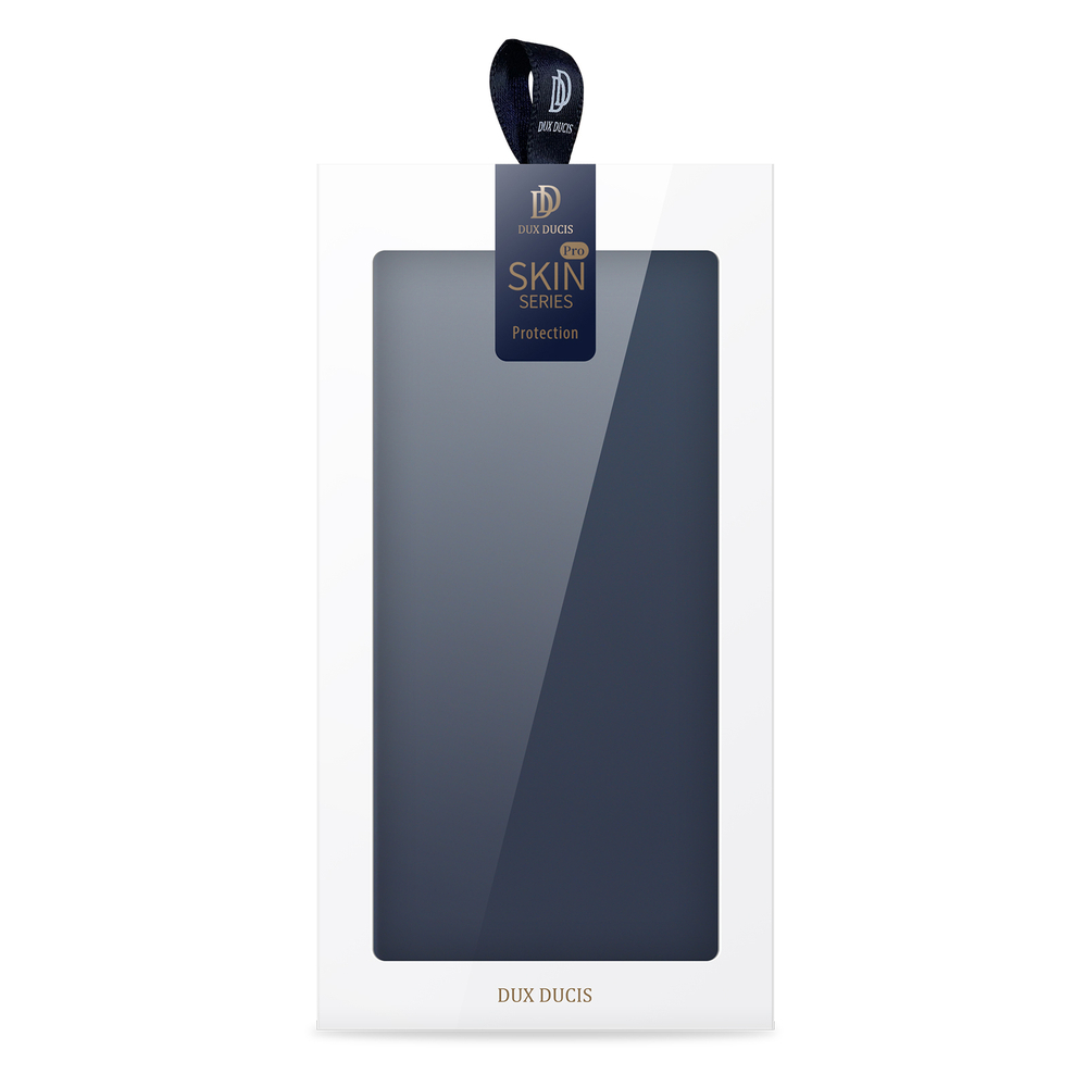 Чехол книжка из PU кожи синего цвета от Dux Ducis для смартфона Sony Xperia 10 VI (10-6), серия Skin Pro Series Case