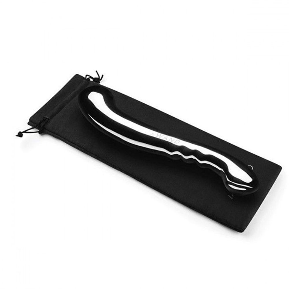 Серебристый утяжеленный фаллоимитатор 28,6см Le Wand Contour LW-026