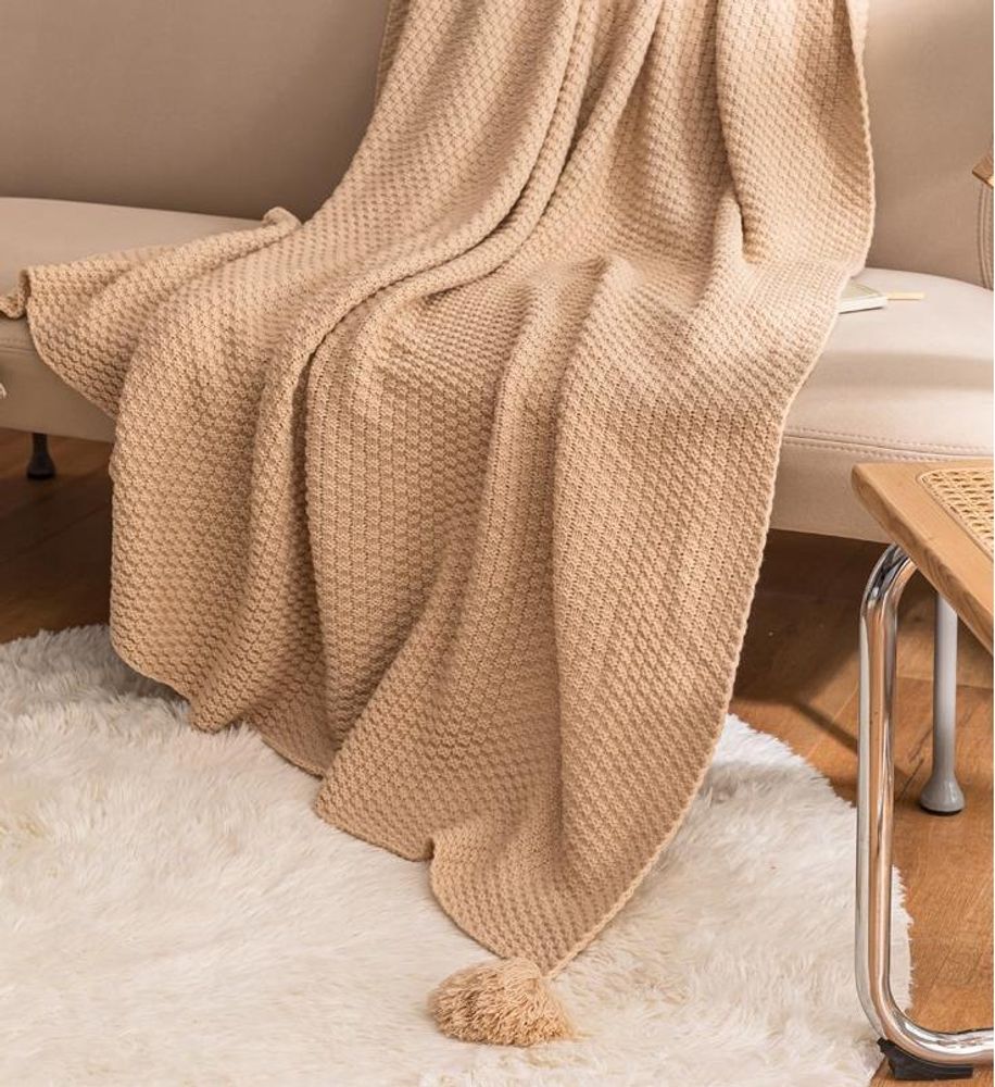 ZEPHYR HOME Плед вязаный 130х170 бежевый