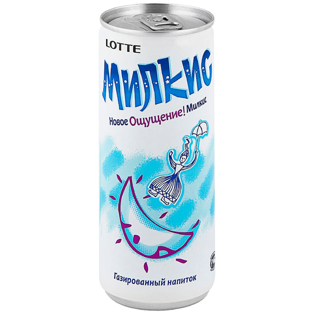 Газированный напиток Lotte Milkis Молочный 250 мл, 3 шт