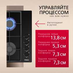 Газовая варочная поверхность Hansa BHKS661830