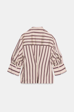 РУБАШКА В ПОЛОСКУ С РУКАВАМИ 3/4 — ZARA