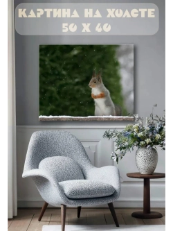 Картина на стену 40 X 50 Белка