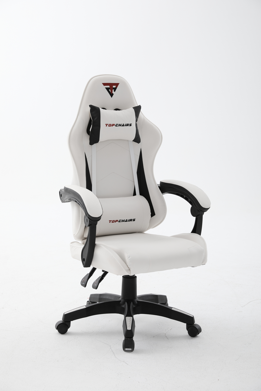 Кресло спортивное TopChairs Phantom бело-черный