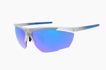 Спортивные очки с диоптриями Demetz Relief L / Matte Crystal / Matte Blue 67-13 Grey Polarized Mirror Electric Blue Cat.3