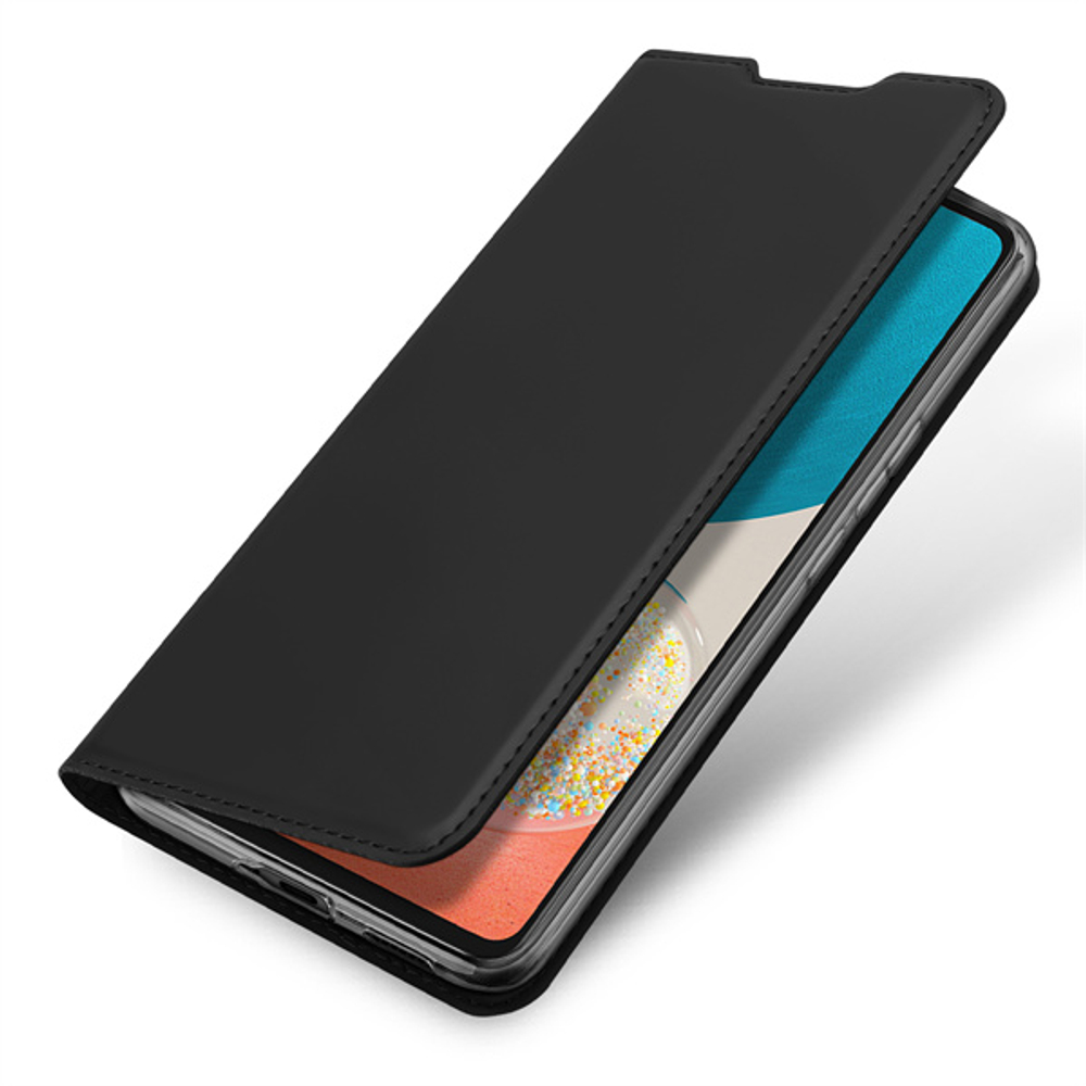 Чехол книжка из кожи черного цвета для Samsung Galaxy A53 5G, серия Skin Pro Series от Dux Ducis