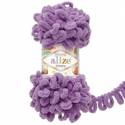 Пряжа Alize (Ализе) Puffy / уп.5 мот. по 100 г, 9м, 437 лаванда А