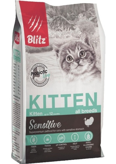 Blitz Kitten Индейка для котят 400 г