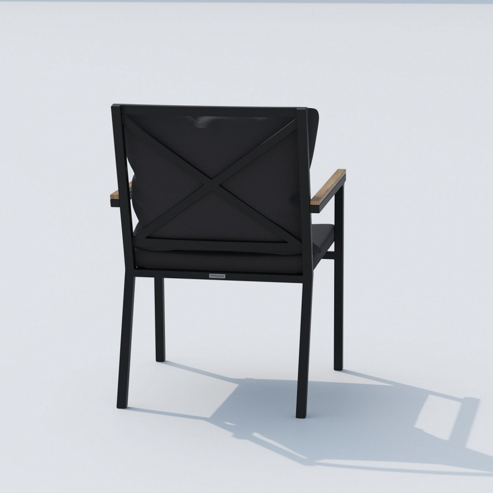 Обеденная группа Ideal Patio  ТЕЛЛА ФЕСТА плюс каркас карбон, стол тик 220, ткань антрацит