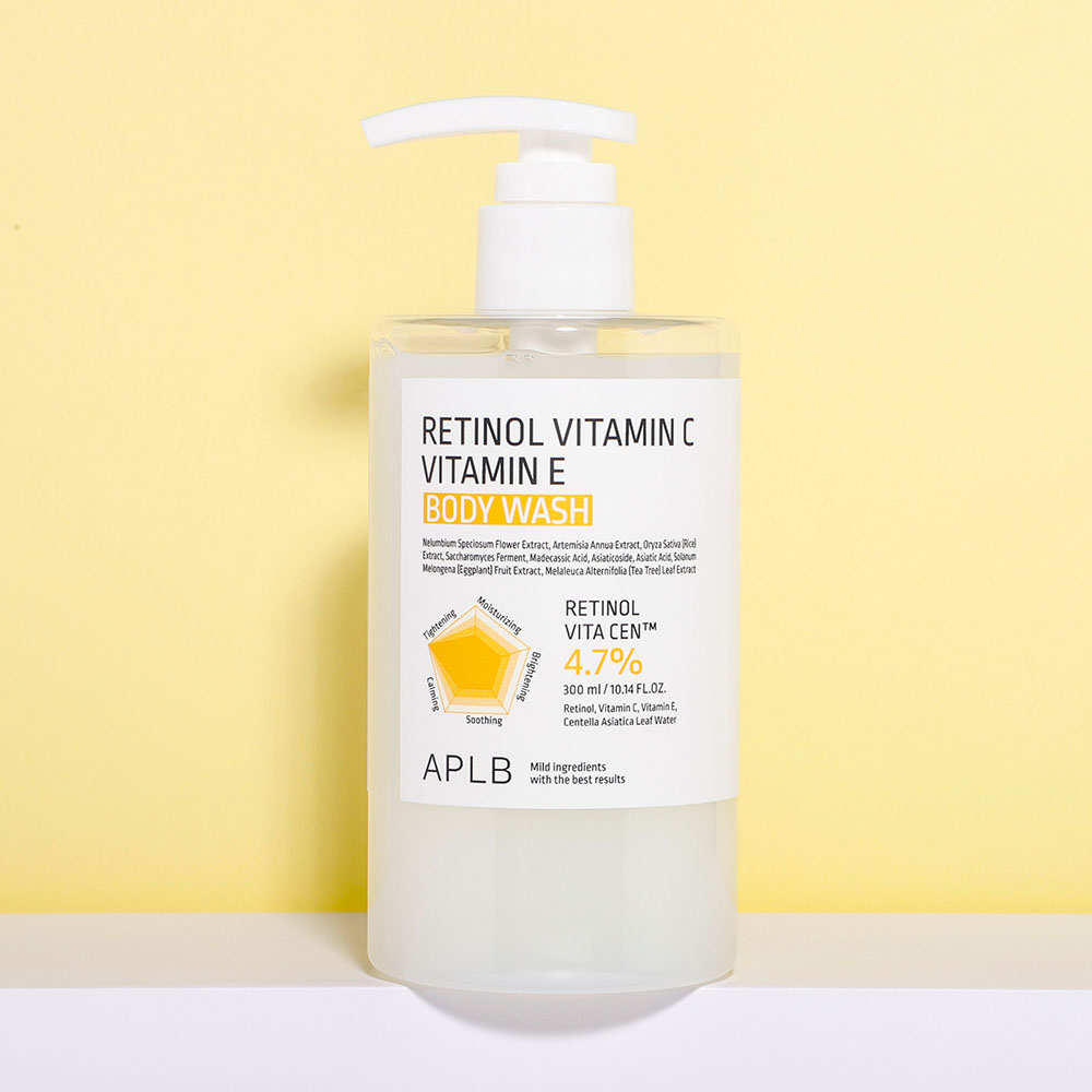 APLB Retinol Vitamin C Vitamin E Body Wash гель для душа с ретинолом и витамином С