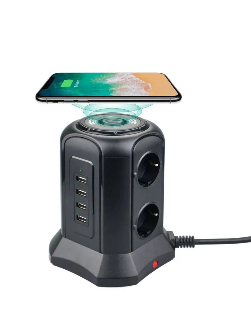 Сетевой фильтр с Smart USB и беспроводной зарядкой