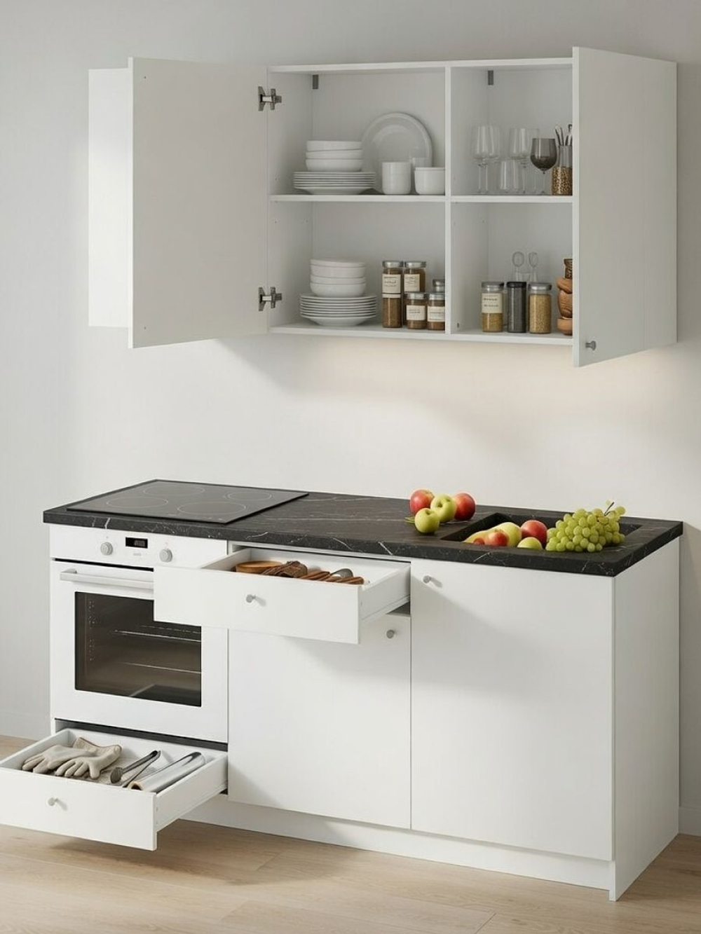 Модуль кухонный навесной, 120х31х75, Кнок, кухонный гарнитур, белый, IKEA, KNOXHULT КНОКСХУЛЬТ