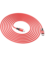 Usb Кабель-зарядка Type-C на Lightning Hoco X14 Double 3A 20W 3м в тканевой оплетке красный