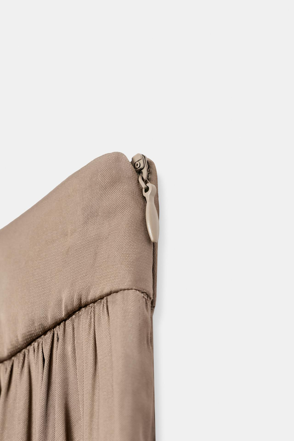 ZARA АТЛАСНЫЕ БРЮКИ-ШАРОВАРЫ, СЕРО-КОРИЧНЕВЫЙ