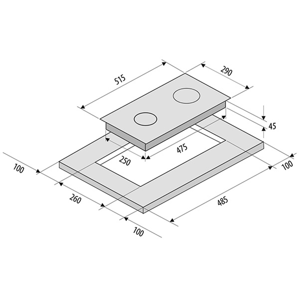 Газовая варочная панель Krona PARTITA 30 IX