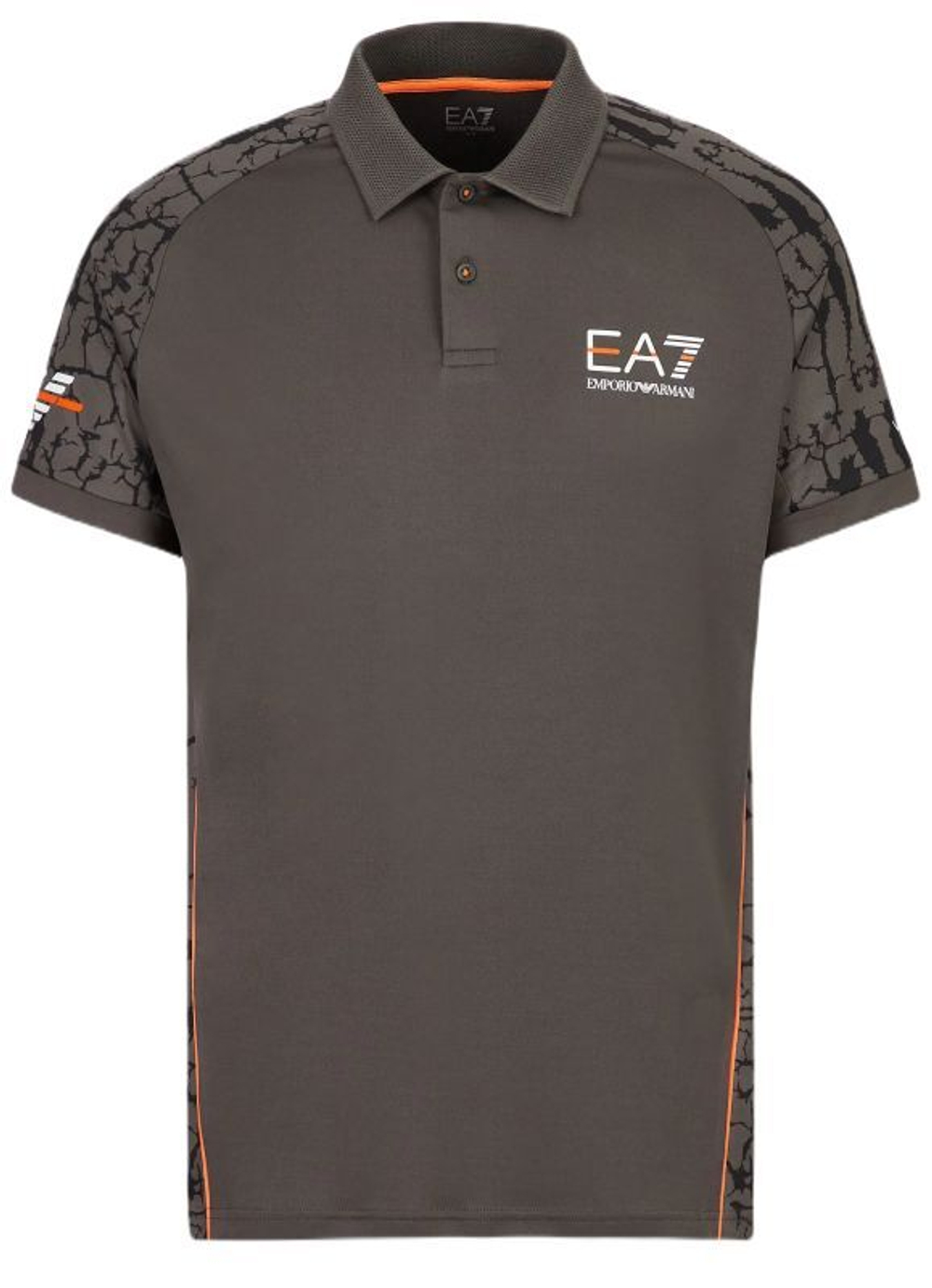 Мужское поло теннисное EA7 Man Jersey Polo Shirt - raven