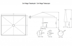Зонт профессиональный 3х4 м Theumbrela Semsiye Evi Mega Telescopic