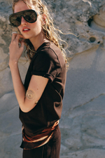ХЛОПКОВАЯ ФУТБОЛКА В СТИЛЕ РУСТИК — ZARA