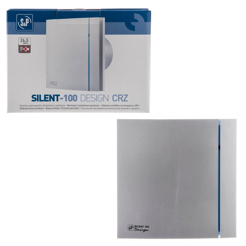 Накладной вентилятор Soler Palau SILENT-100 CRZ SILVER DESIGN
