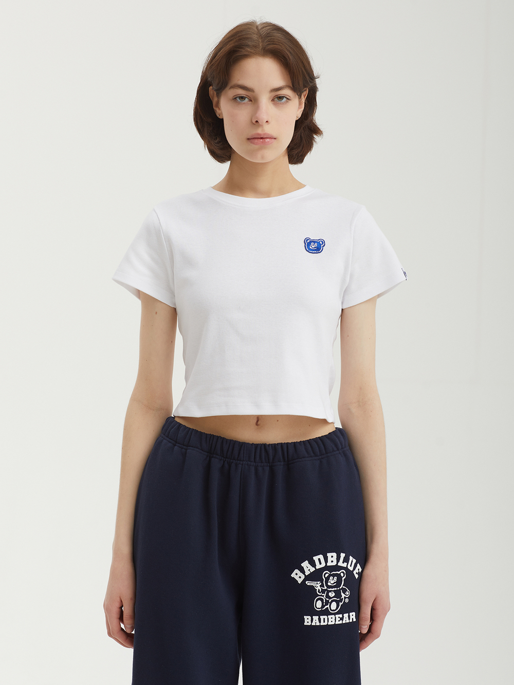 Женская Футболка Badbear Head Patch Slim White