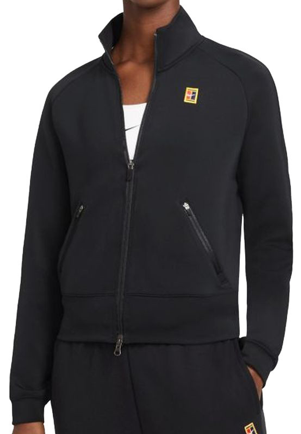 Женская Кофта теннисная Nike Court Heritage Jacket FZ W - черный