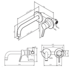 Смеситель для раковины, монтируемый в стену AM.PM X-Joy F85B72600