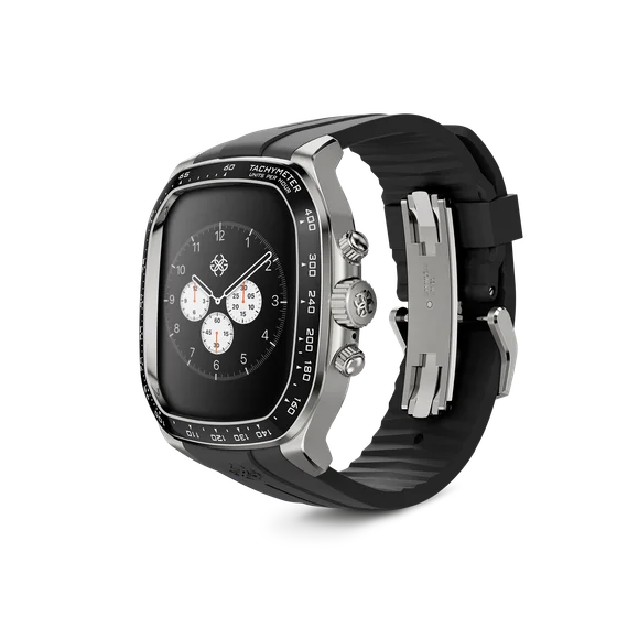 Корпус для Apple Watch CRS46 - Серебристый/Чёрный