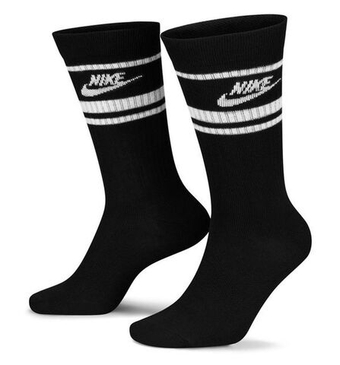 Теннисные носки Nike Sportswear Everyday Essential Crew 3P - черный/белый