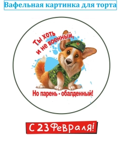 Формат А4 Вафельная картинка 23 февраля