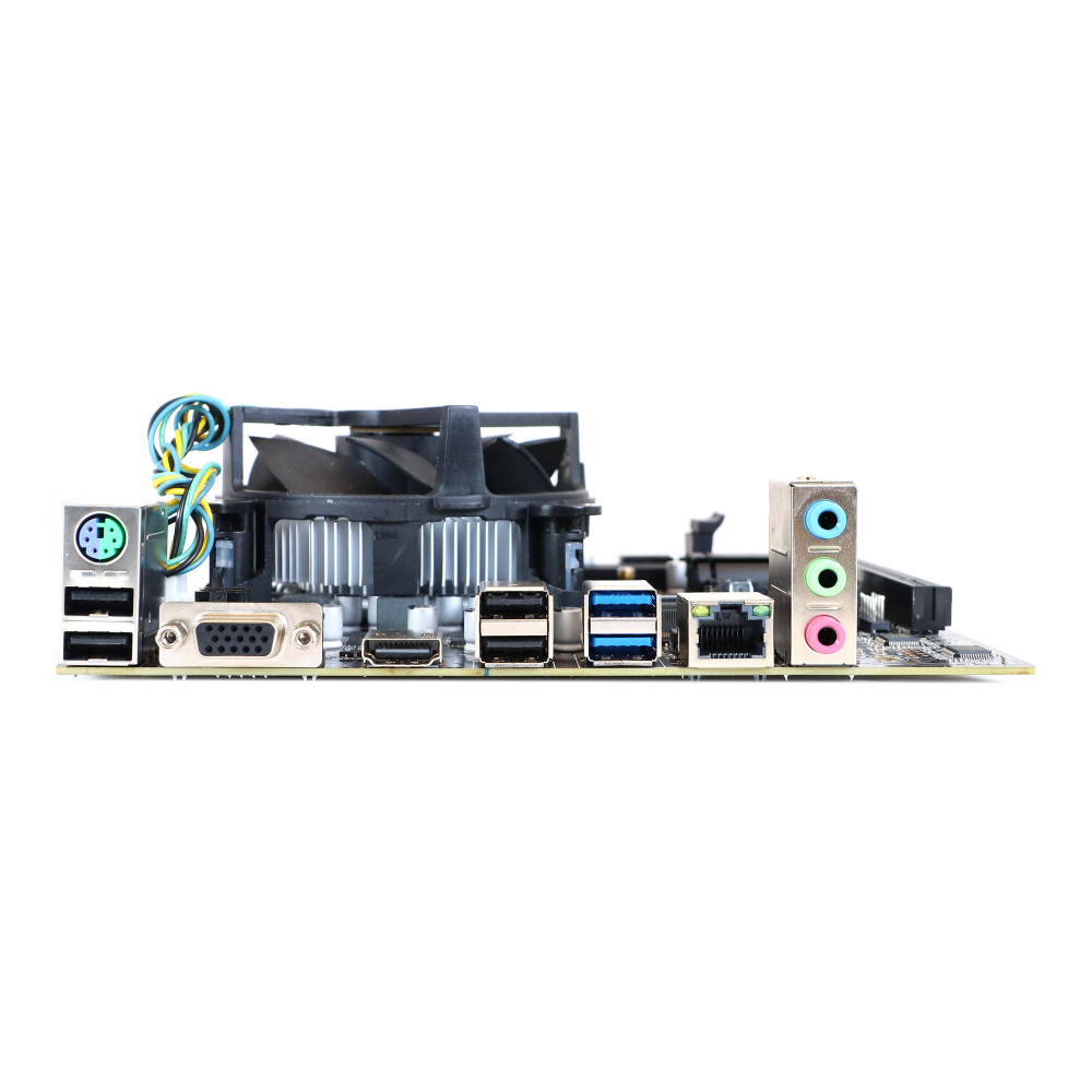 Материнская плата с процессором BaseTech H81M, Socket1150, i3-4160, mATX, Retail, Socket1150, Intel HD Graphics 4400, 2xDDR3, PCIe3.0, 1xM.2, GLAN, PS2, 6xUSB2, 4xUSB3, VGA, HDMI, кулер CPU (BT-H81M-4160)