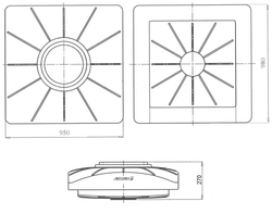 Бак для душа пластиковый плоский STERH 200 л. емкости для душа (95x98x27см;черный) - арт.555116