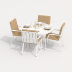 Стол круглый обеденный Ideal Patio ДИВА белый