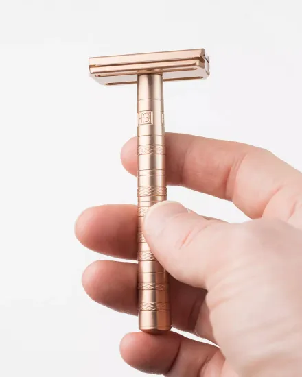 Т-образная бритва (станок) Henson Shaving AL13 v2.0, медная, Medium