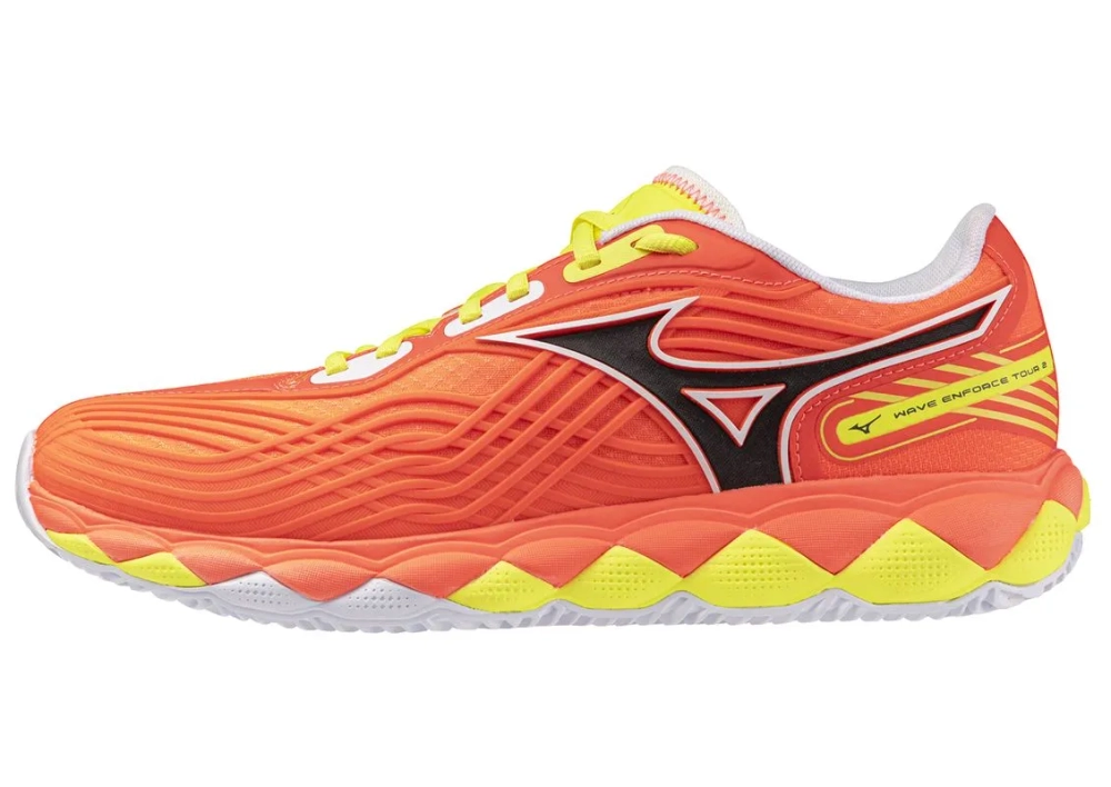 Мужские кроссовки для Padel Mizuno Wave Enforce Tour 2 Padel - lava orange/white/yellow jasper